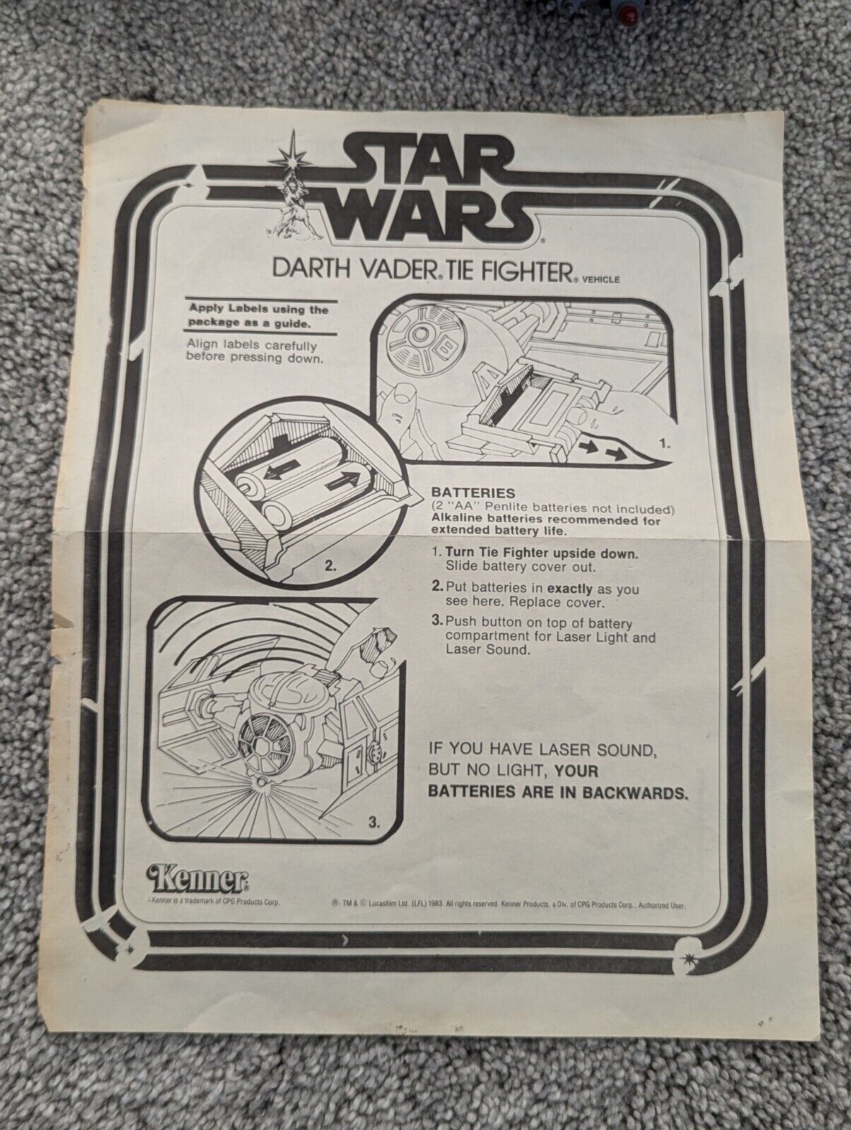 Darth Vader TIE Fighter sold