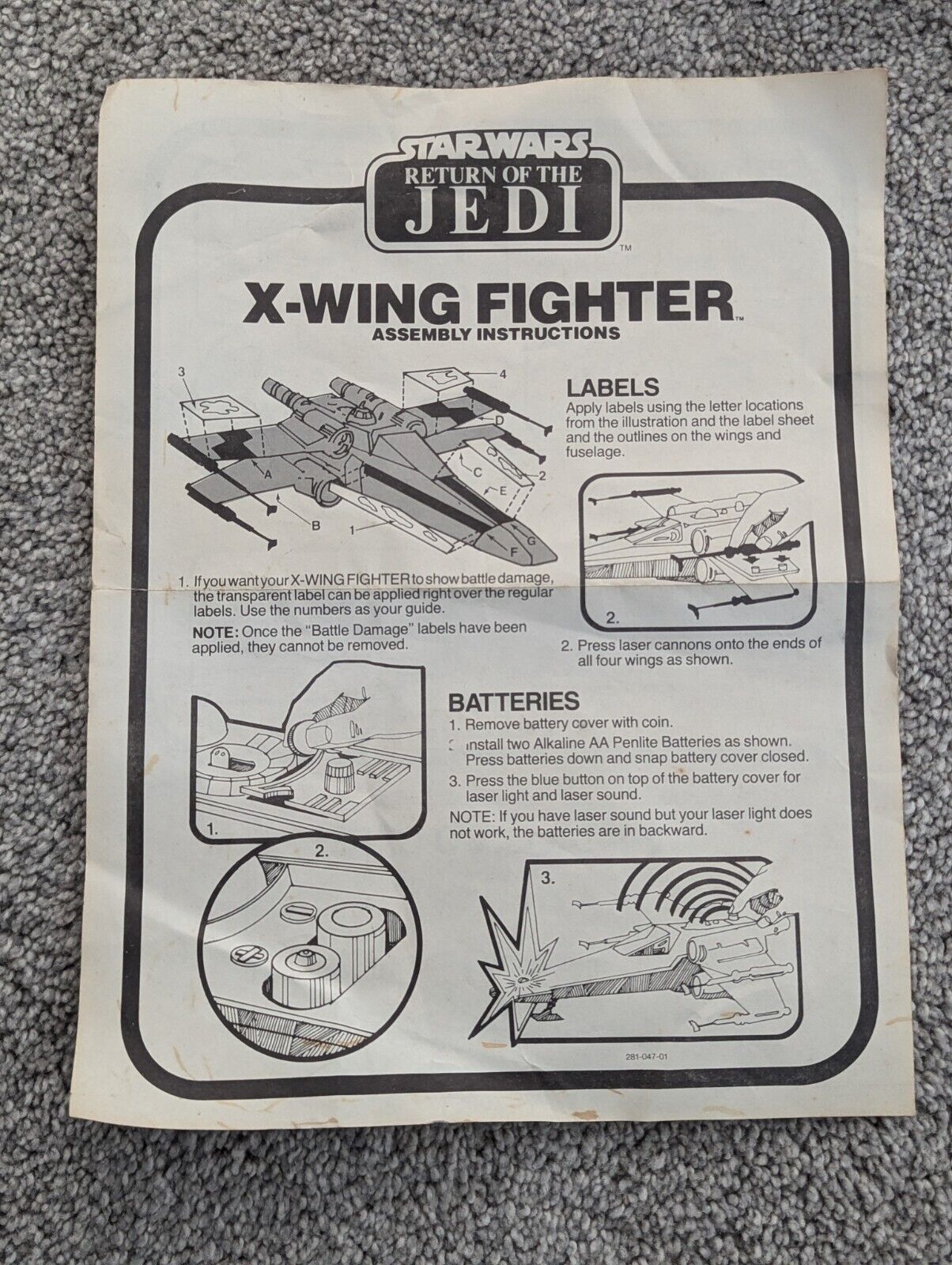 X-Wing Fighter (Battle Damaged) sold