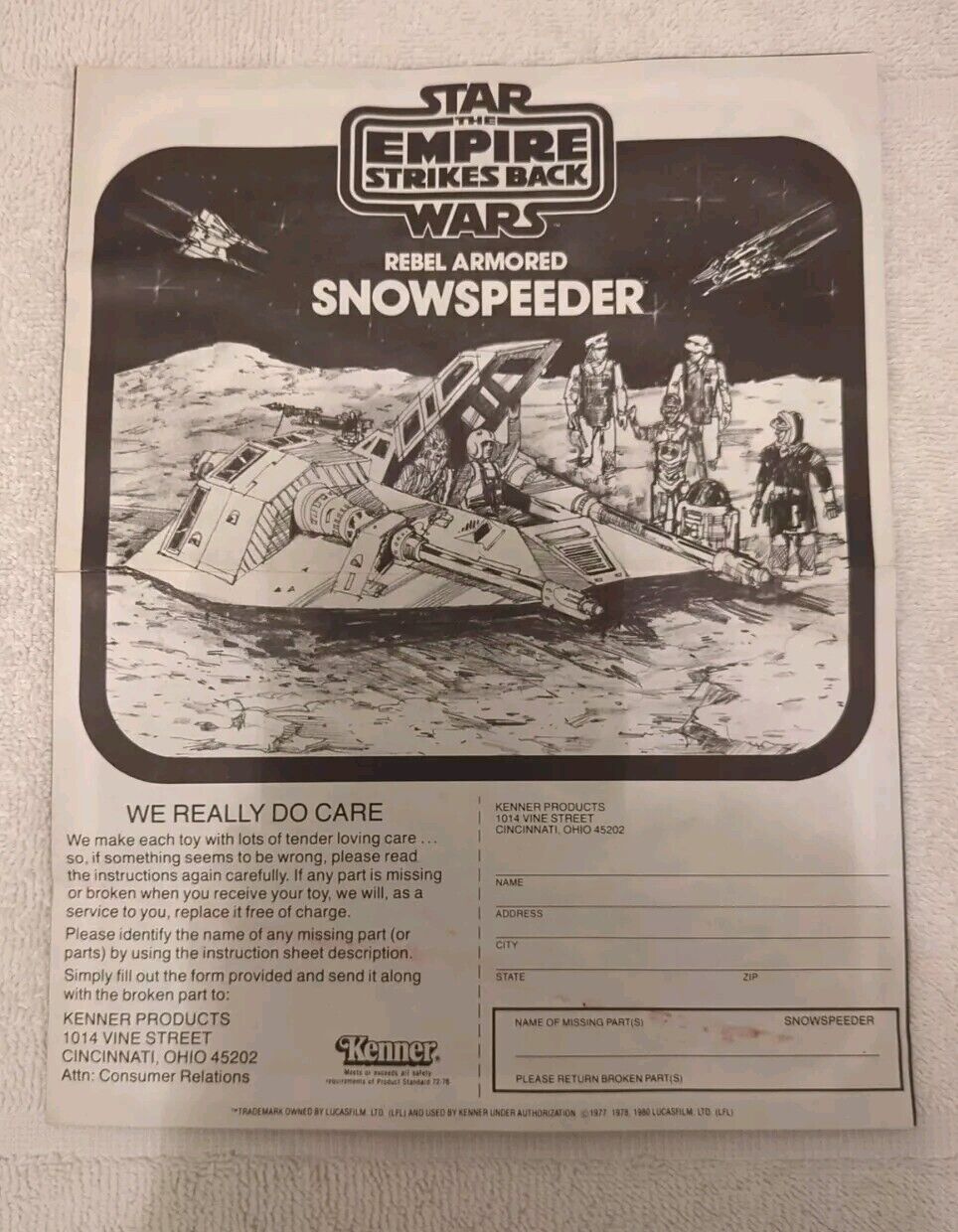 Rebel Armored Snowspeeder sold