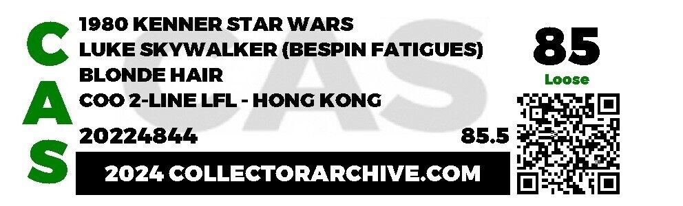 Luke Skywalker (Bespin Fatigues) sold