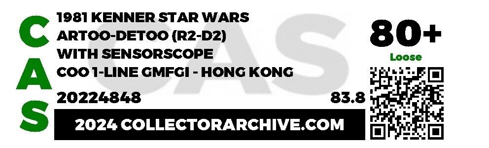 R2-D2 (Artoo-Detoo) (with Sensorscope) sold