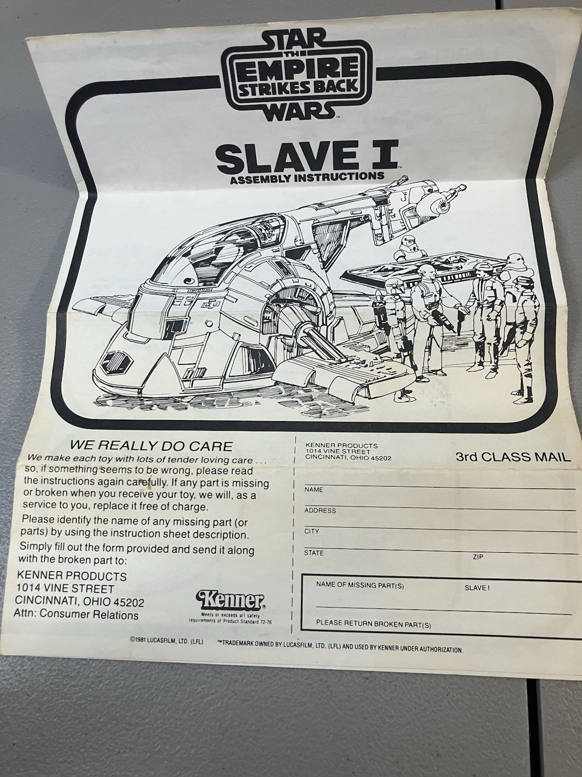 Slave 1 (Boba Fett's Spaceship) sold