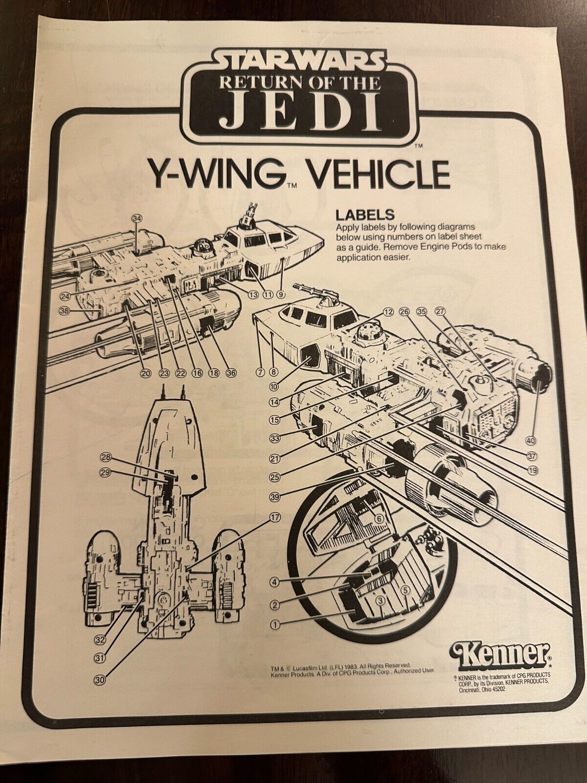 Y-Wing Fighter sold