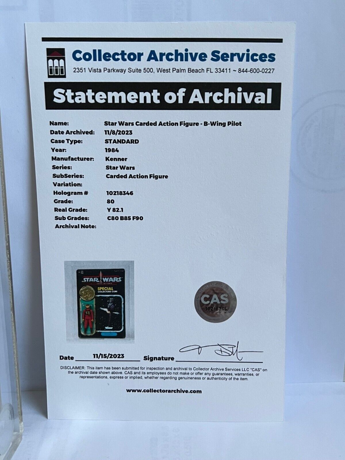 B-Wing Pilot sold