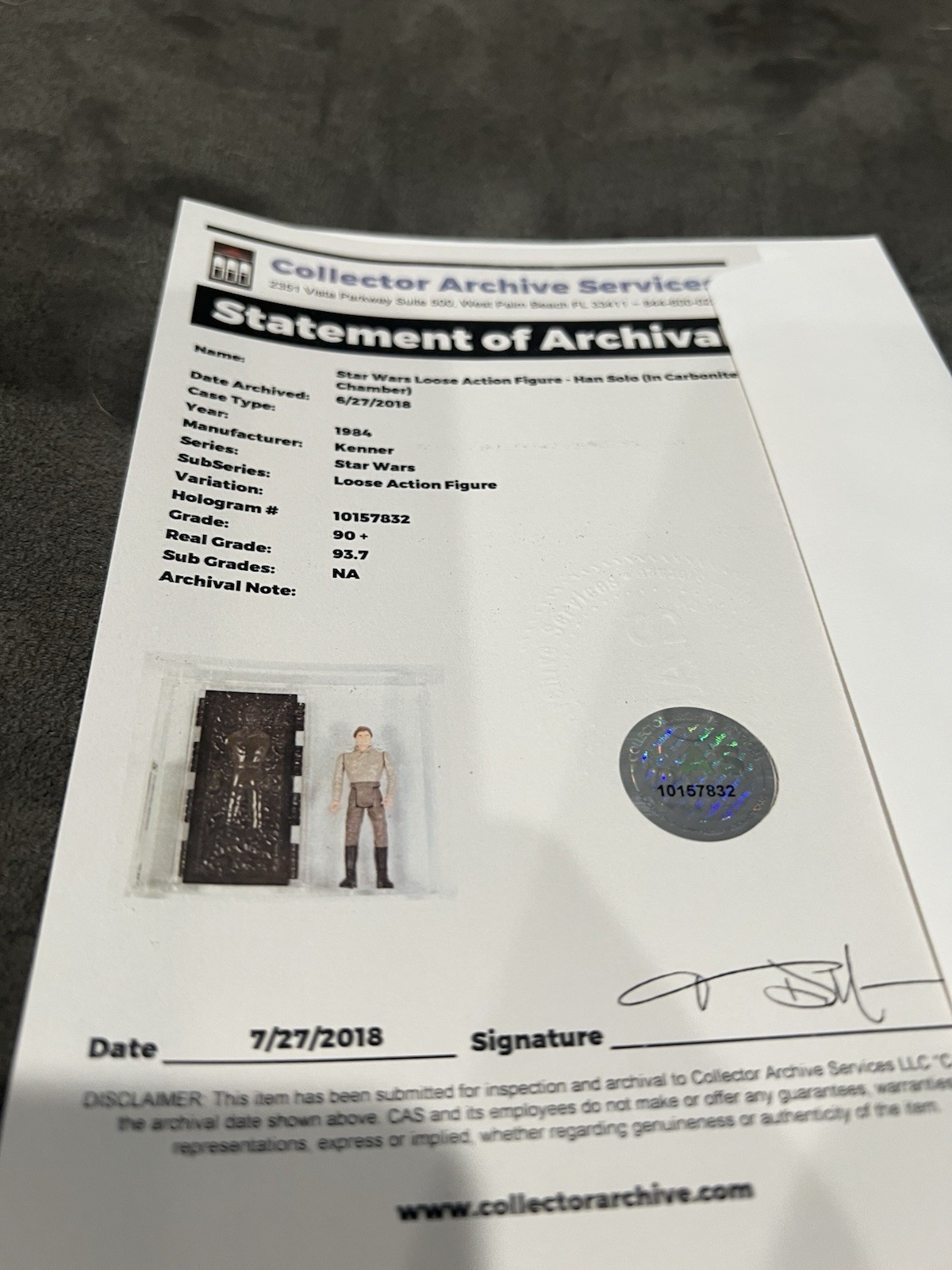 Han Solo (In Carbonite Chamber) sold