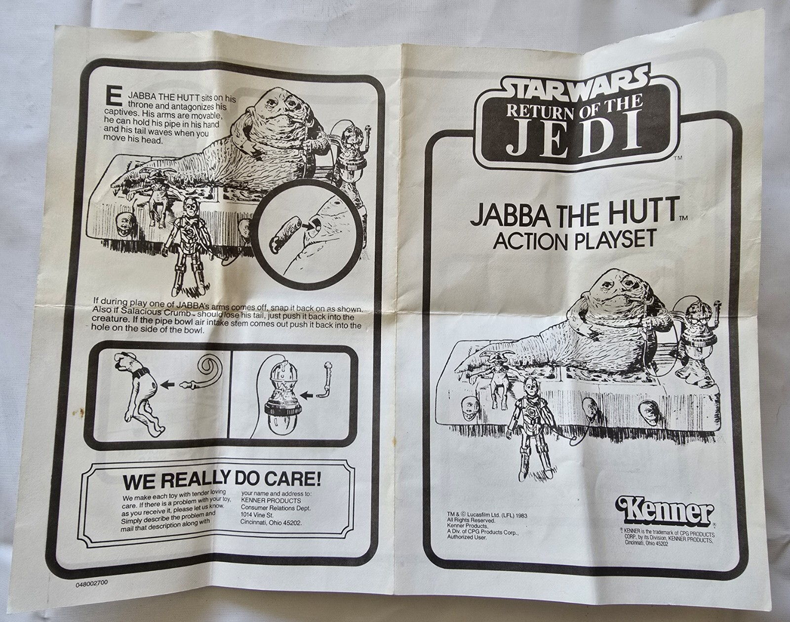 Jabba the Hutt Action Playset sold