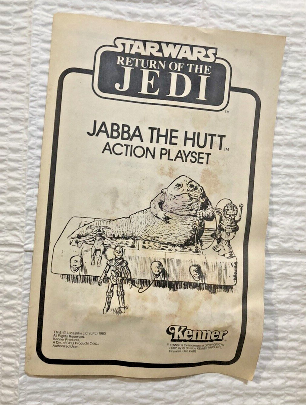 Jabba the Hutt Action Playset sold