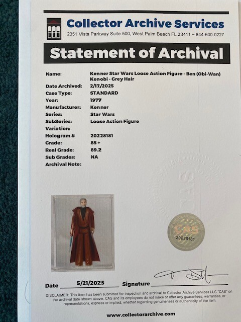 Ben (Obi-Wan) Kenobi sold