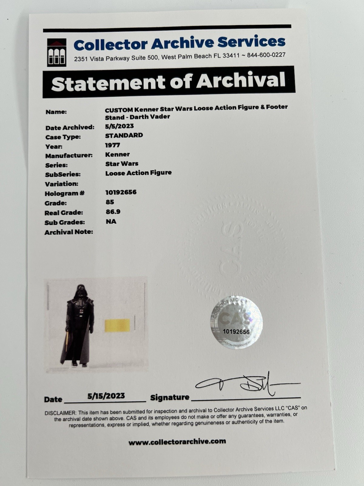 Darth Vader sold