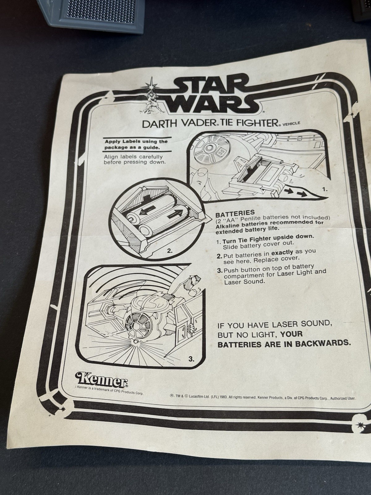 Darth Vader TIE Fighter sold