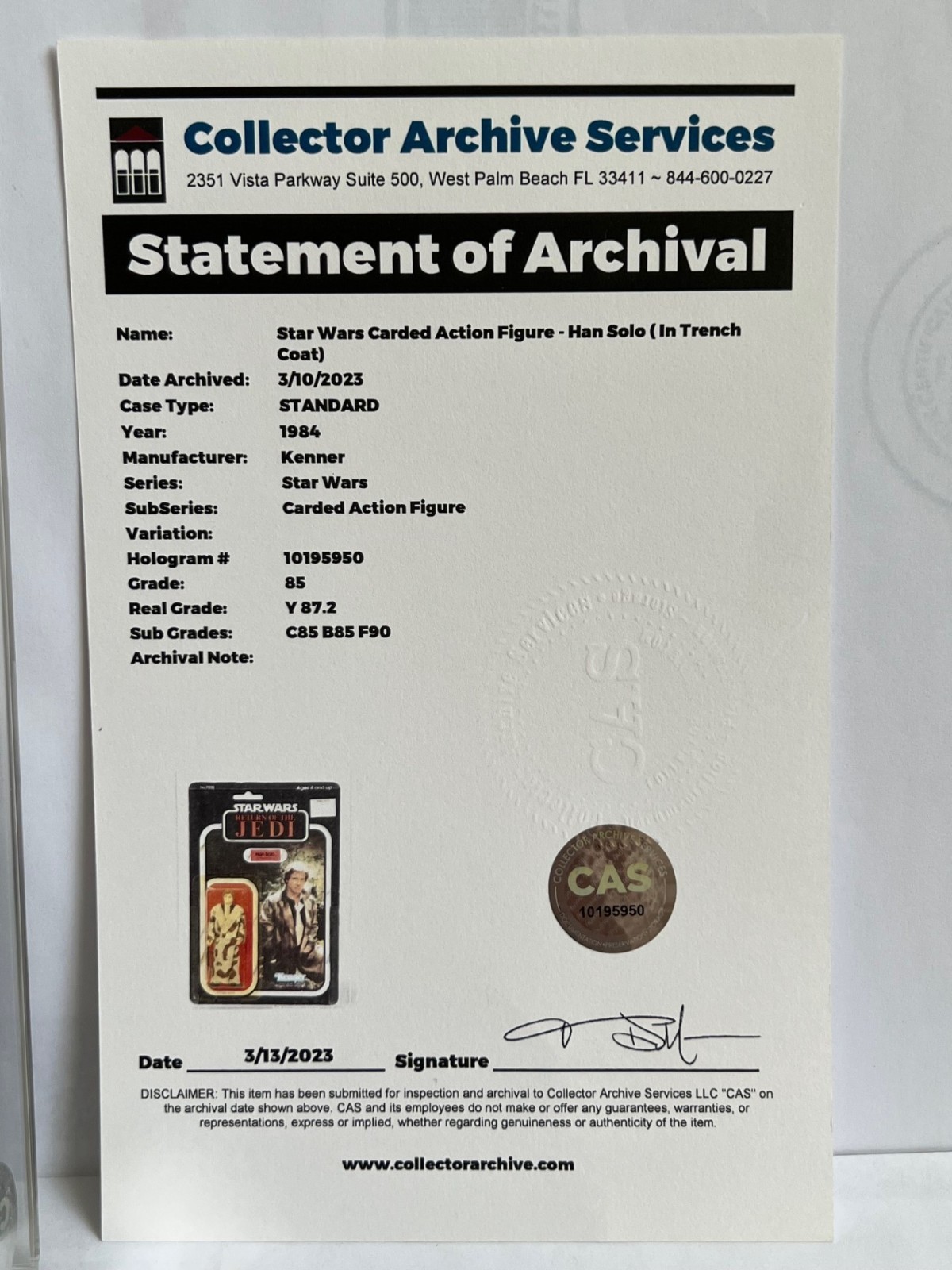 Han Solo (In Trench Coat) sold