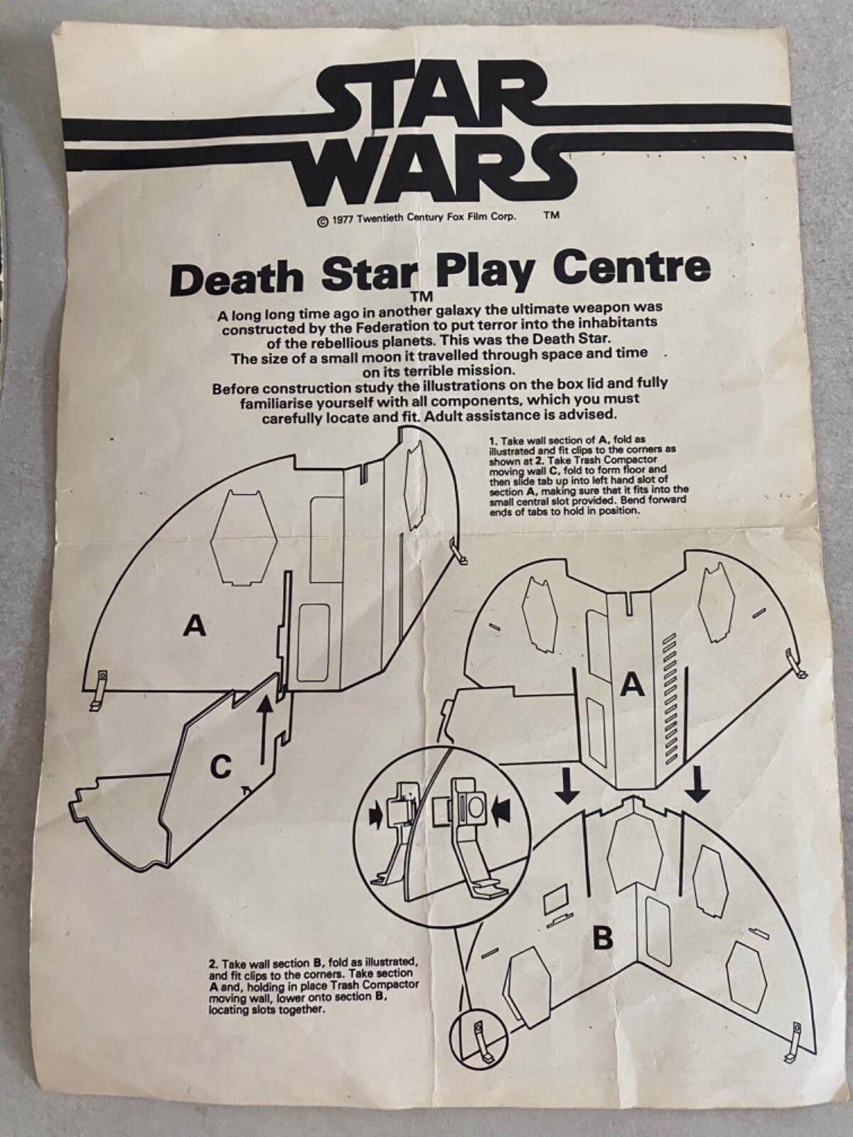 Death Star Playset (Palitoy) sold