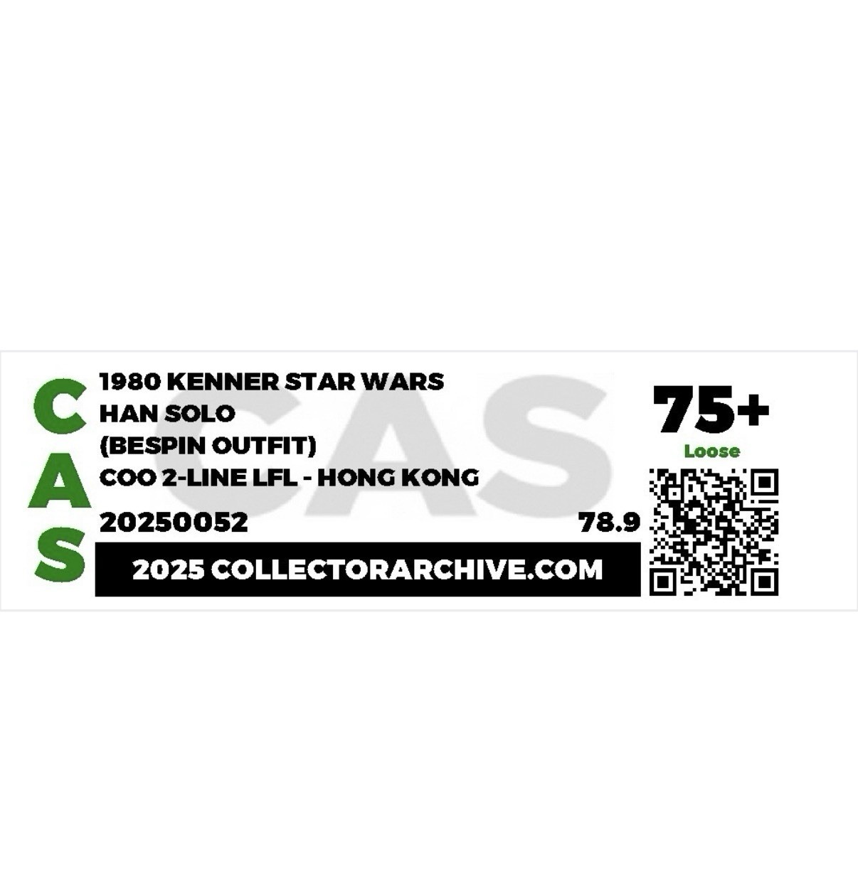 Han Solo (Bespin Outfit) sold