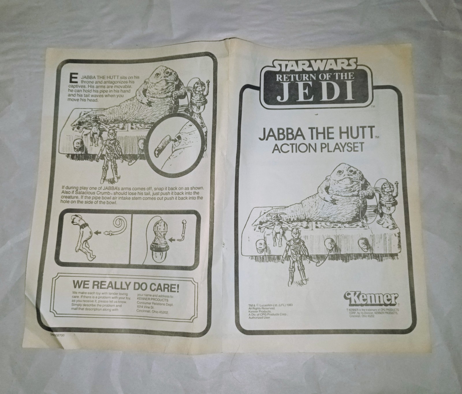 Jabba the Hutt Action Playset sold