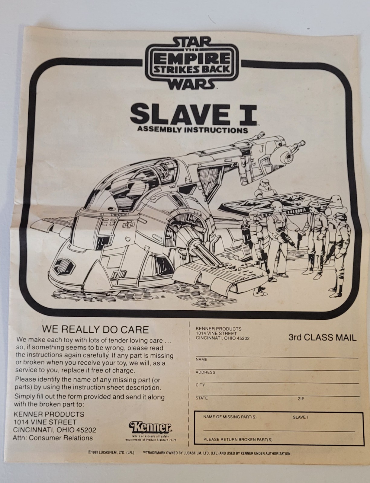 Slave 1 (Boba Fett's Spaceship) sold