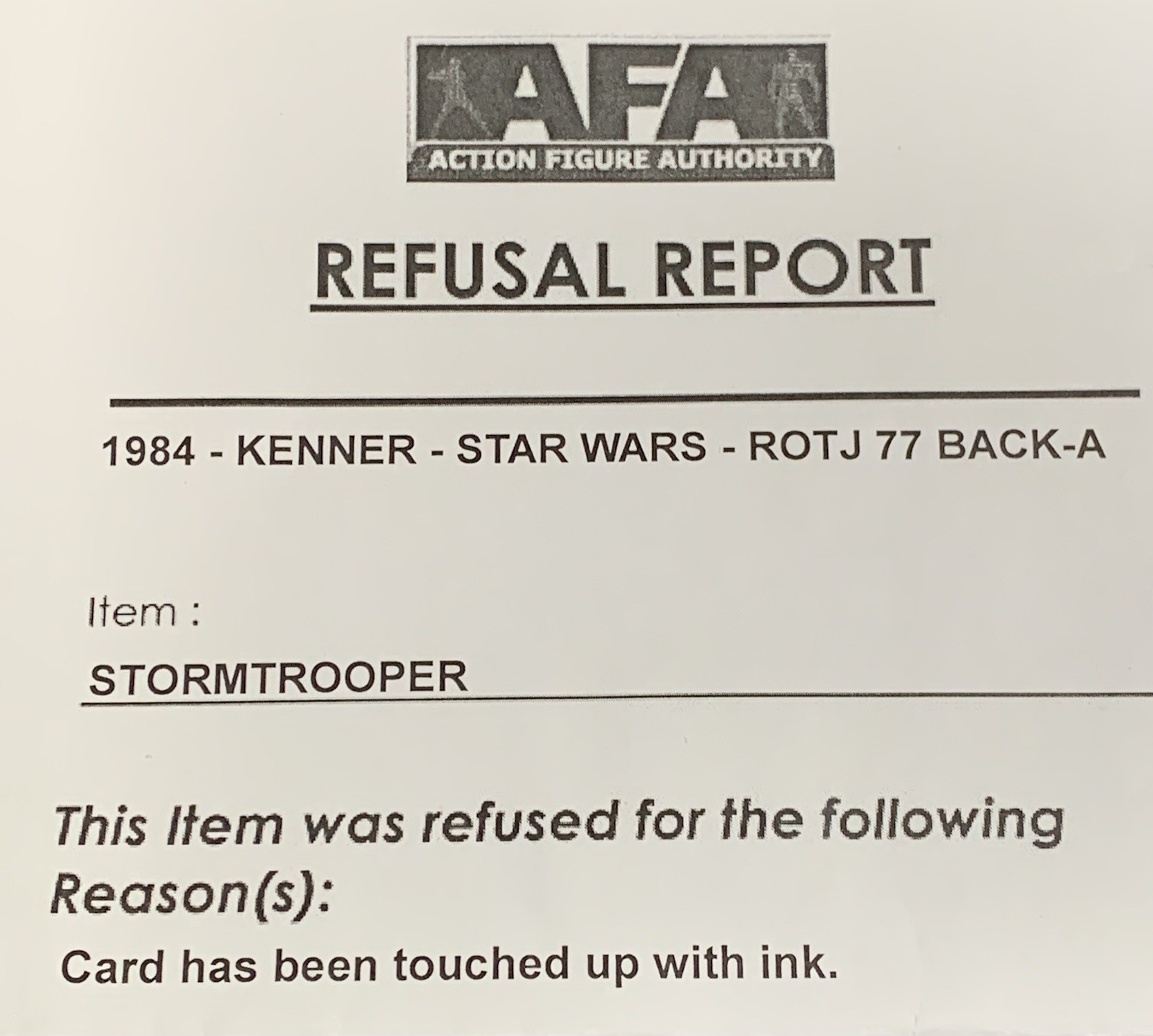 Imperial Stormtrooper sold