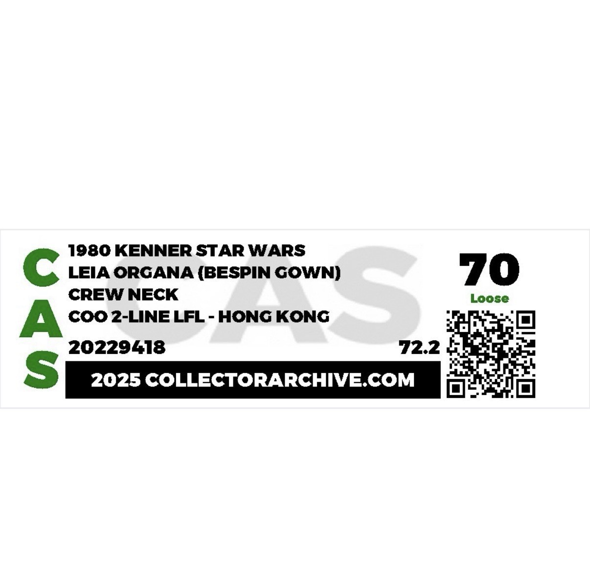 Princess Leia Organa (Bespin Gown) sold