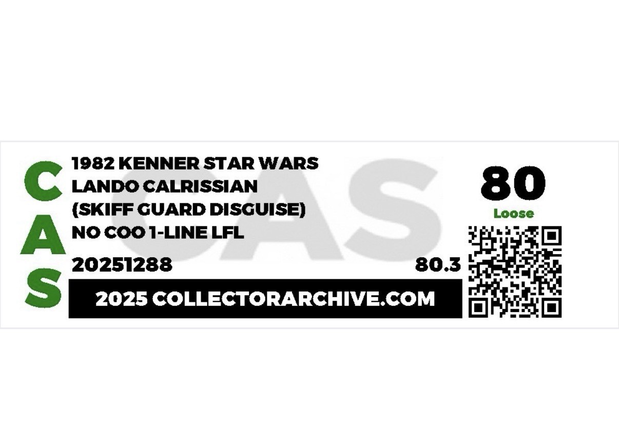 Lando Calrissian (Skiff Guard Disguise) sold