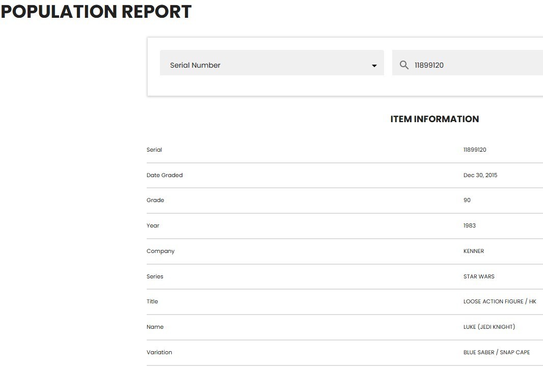 Luke Skywalker (Jedi Knight Outfit) sold