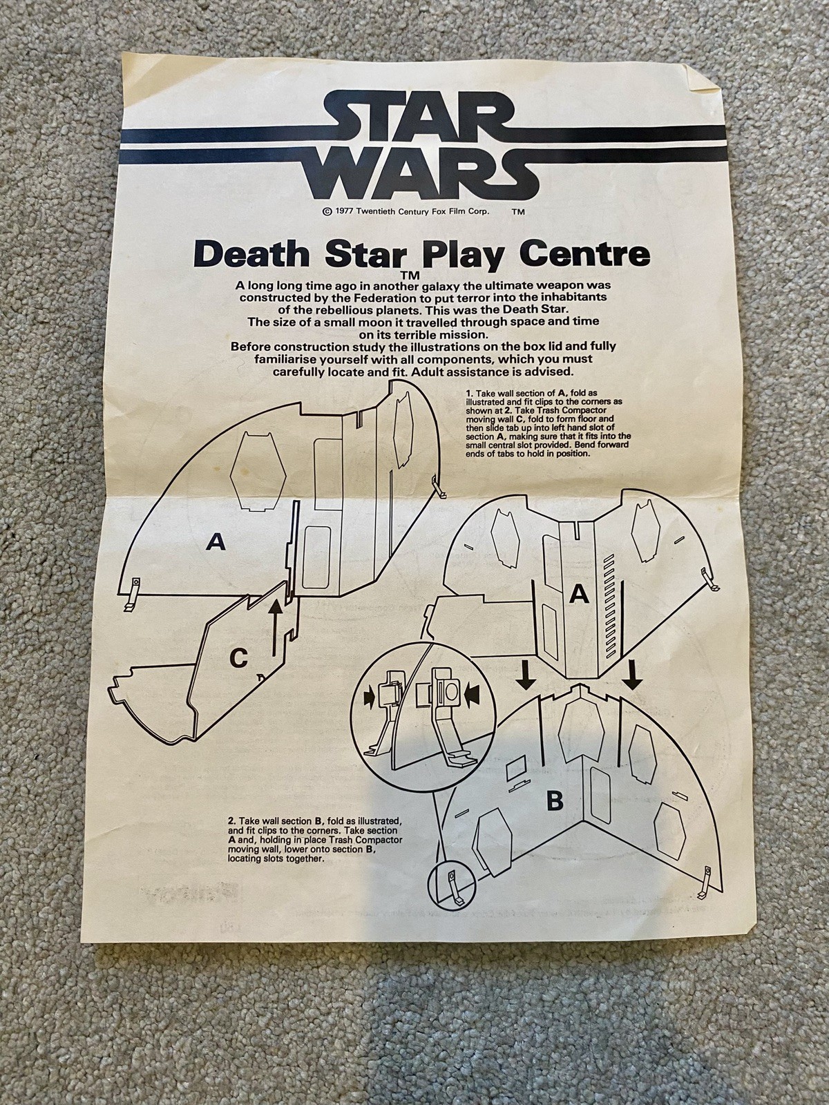 Death Star Playset (Palitoy) sold