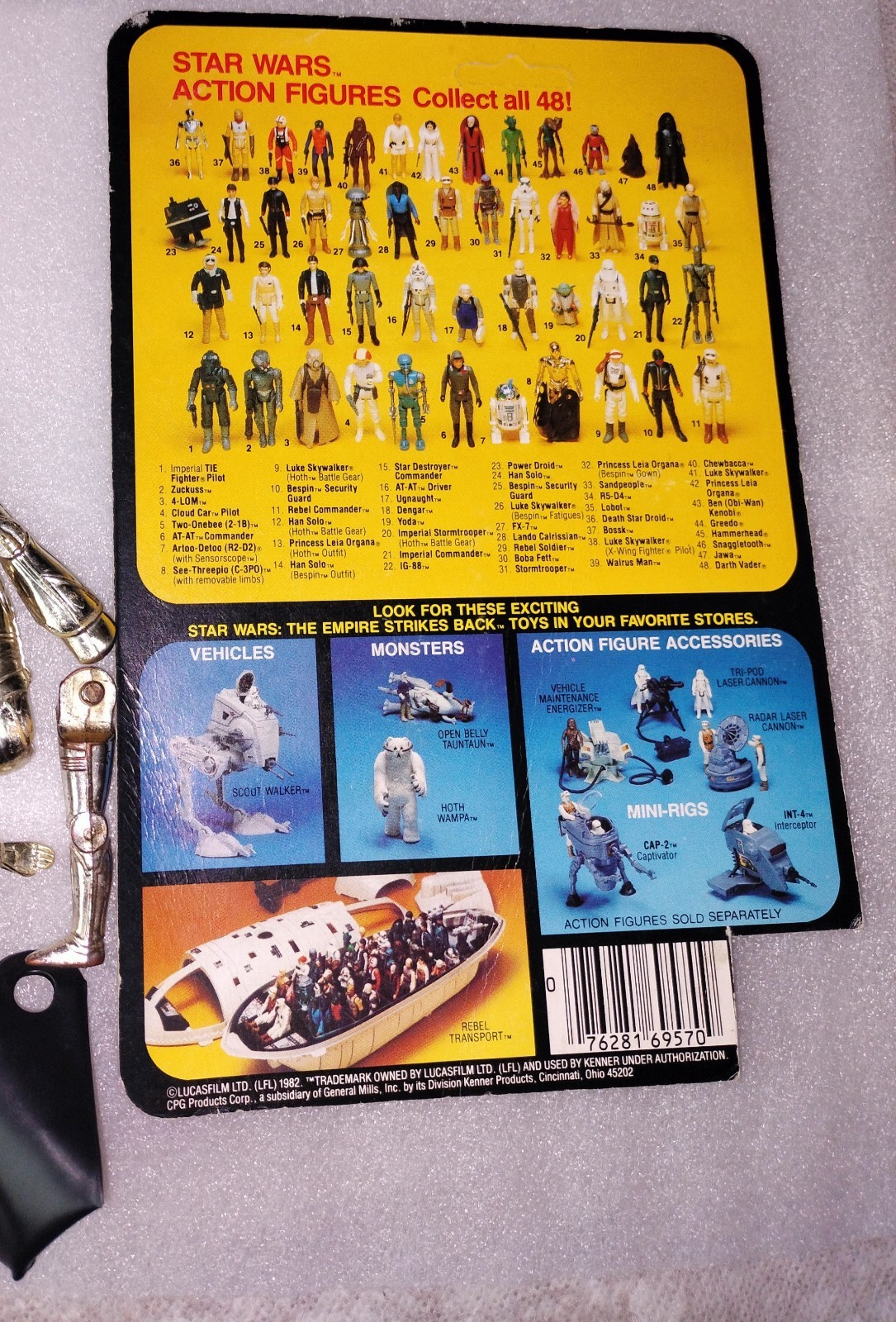 C-3PO (See-Threepio)  with removable limbs sold