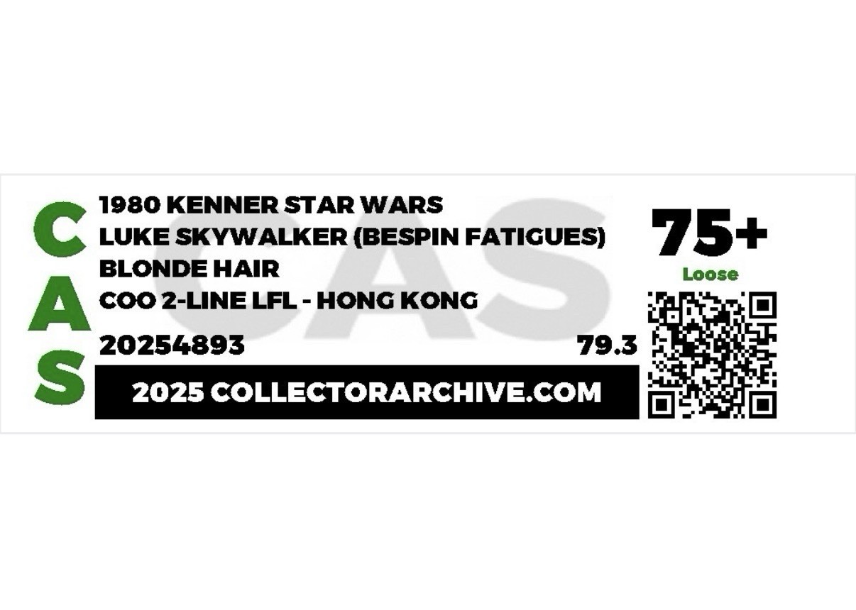 Luke Skywalker (Bespin Fatigues) sold