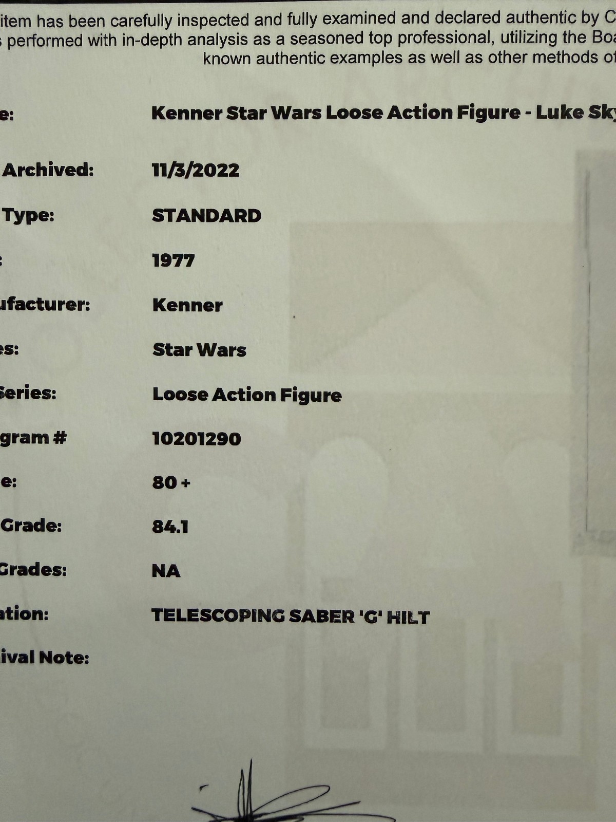 Luke Skywalker sold